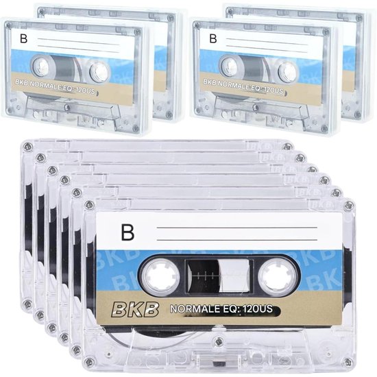 GELLDG Muziekcassettes - Cassettebandjes - Blanco audiocassettes - Geluidsarme audiocassettes - Muziekcassettes van 90 minuten - Blanco opnamecassettes - Geschikt voor lezingen, seminars en dagelijkse opnames - 10 cassettes