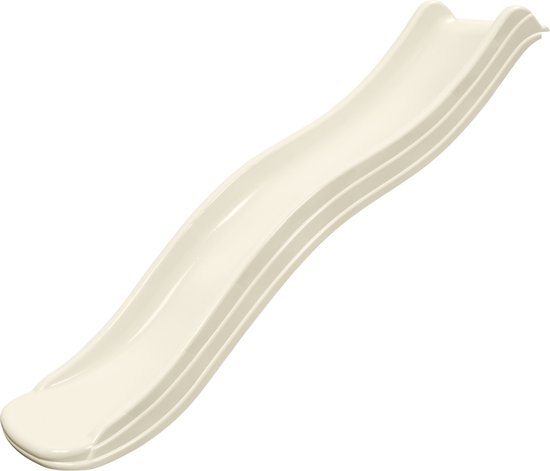 Kunststof glijbaan Tweeb - 175 cm - Platformhoogte 90 cm - Pastel wit