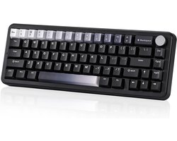 YUNZII B68 – Mechanisch Gaming Toetsenbord – RGB Verlichting – 65% Layout – Hot-Swappable – Cherry Profile – PBT Keycaps – Draadloos – Zwart