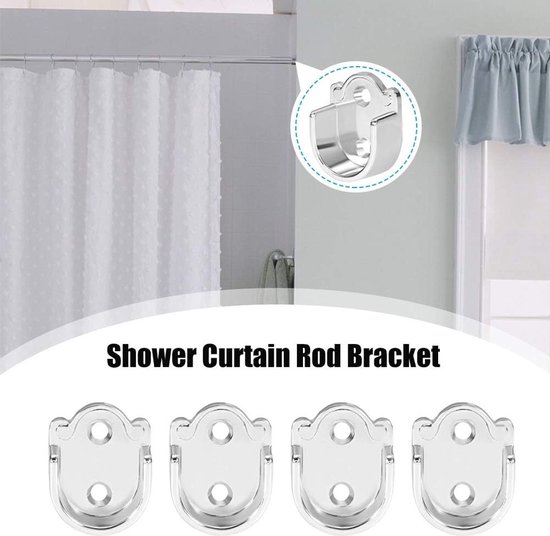 Flange Bar Holder - 2/4/6 Pack - Zinc Alloy Cabinet Pole Sockets - Flange Socket voor Wardrobe Bracket en Shower Curtain Rod van Merkloos — afbeelding 5