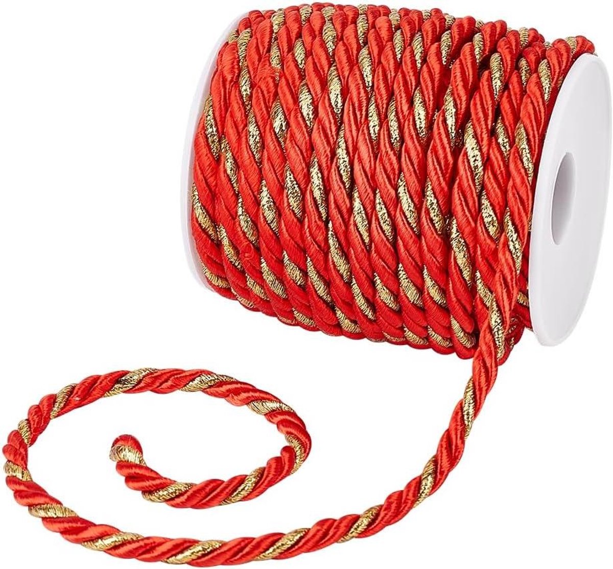 Cocoplus - Decoratief Touw voor Ramen - Roodgoud - 19 meter - Trim Handwerk - Bruiloft, Afstudeerfeest, Eretouw - Geschikt voor Naaien