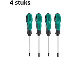 Set van 4 U-vormige schroevendraaiers - Professioneel wegwerpgereedschap - Schroevendraaiers met onregelmatige vorm - Handgereedschap - Reparatieschroevendraaierset - Groen