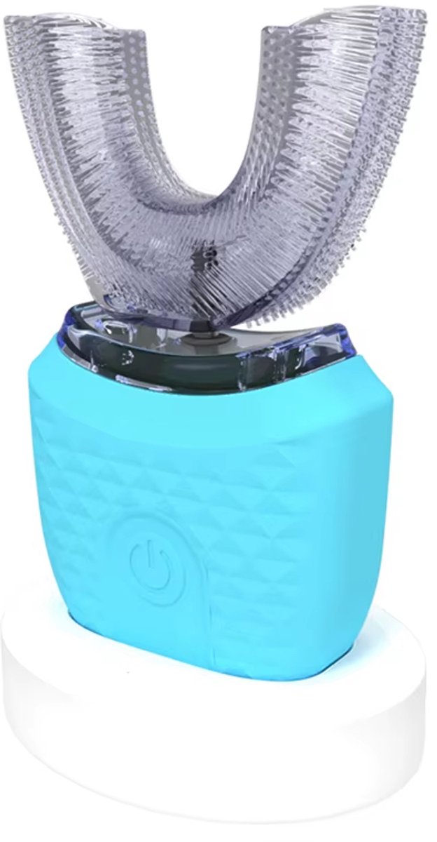 Elektrische U-vormige Tandenborstel – 360 Graden Automatische Reiniging, Waterdichte Siliconen Mondverzorging- Blauw