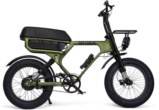 Fatbike Stoer Ultimate S1+ Groen Metallic, 250W Bafang, 100 km actieradius, vering, hydraulische schijfremmen