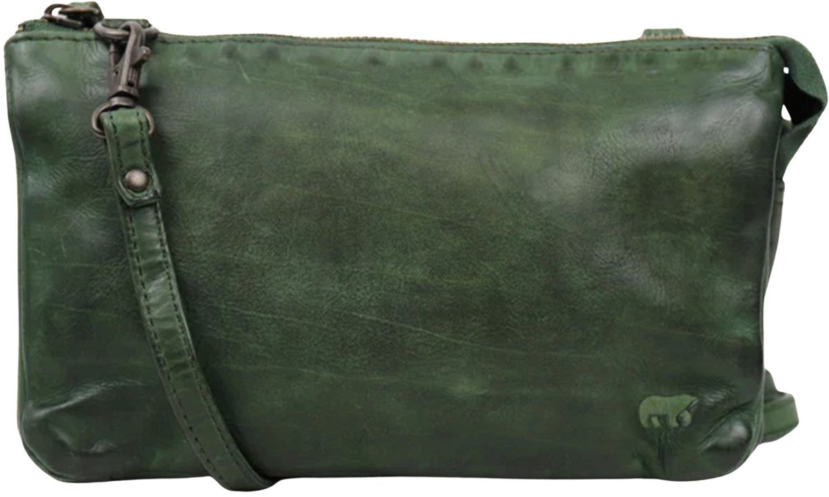 Beardesign Bear Design Kleine Crossbodytas / Schoudertas Dames - Leer - Uma - Groen