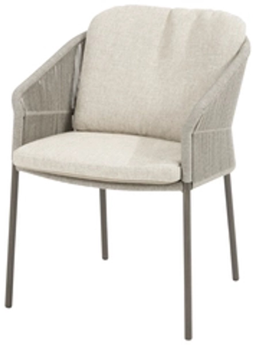 4 Seasons Outdoor Florence chaise de jardin dining avec 2 coussins - terre
