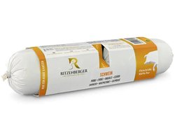 Ritzenberger 100% Varken gestoomde worst. 24 x 400 gram (doos 12 rollen, 9,6 kilo totaal)