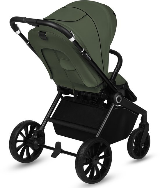 Lionelo Mika Plus - Kinderwagen 3in1 - XXL SET - incl. i-Size autostoel - Veelzijdig en jaarrond - Grote wielen - tot 22kg - Bediening met een hand - Voor alle soorten terrein - Accessoireset