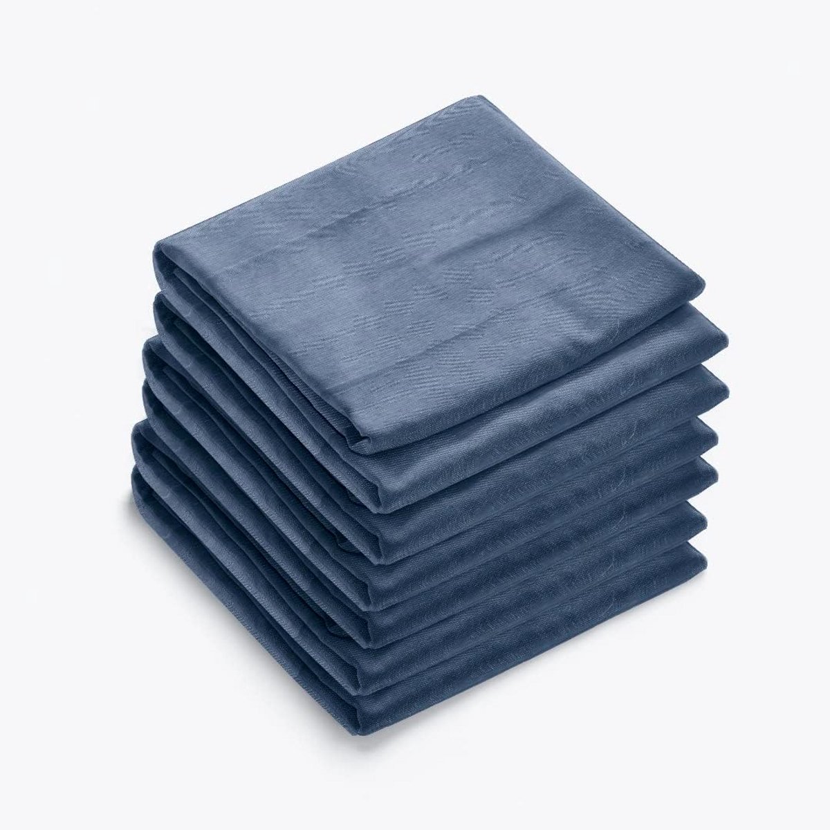 Set van 6 Servetten 40 x 40 cm - Gerecycleerde Katoenmix in Henneplook - Italiaans Design