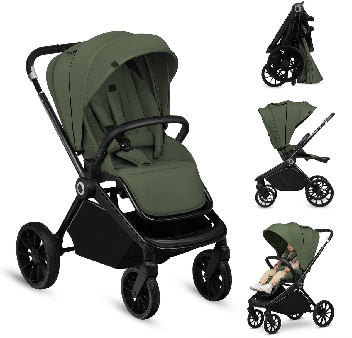 Lionelo Mika Plus Kinderwagen Lichtgewicht met XXL Kap - afbeelding 2