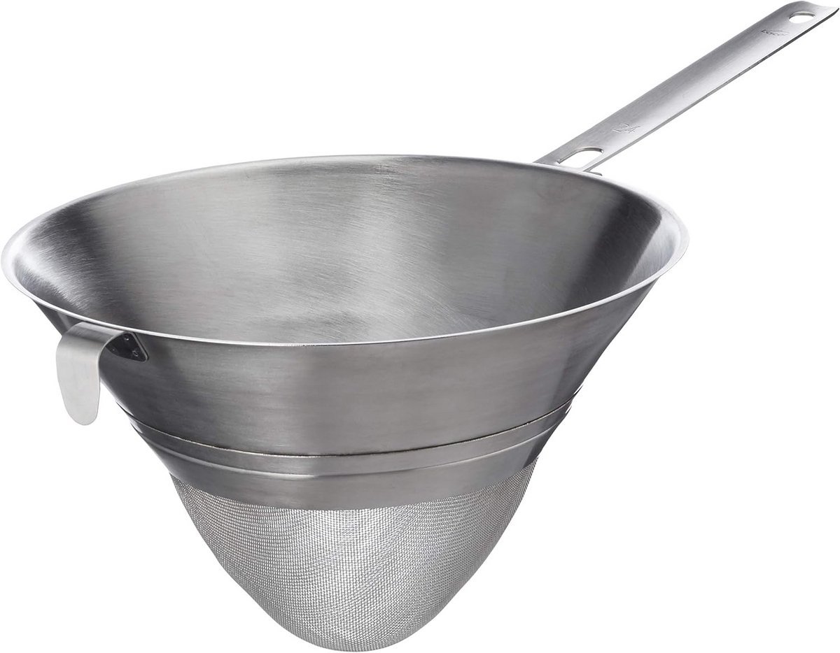 RVS Zeef met Fijnmazig Net - 24 cm Diameter
