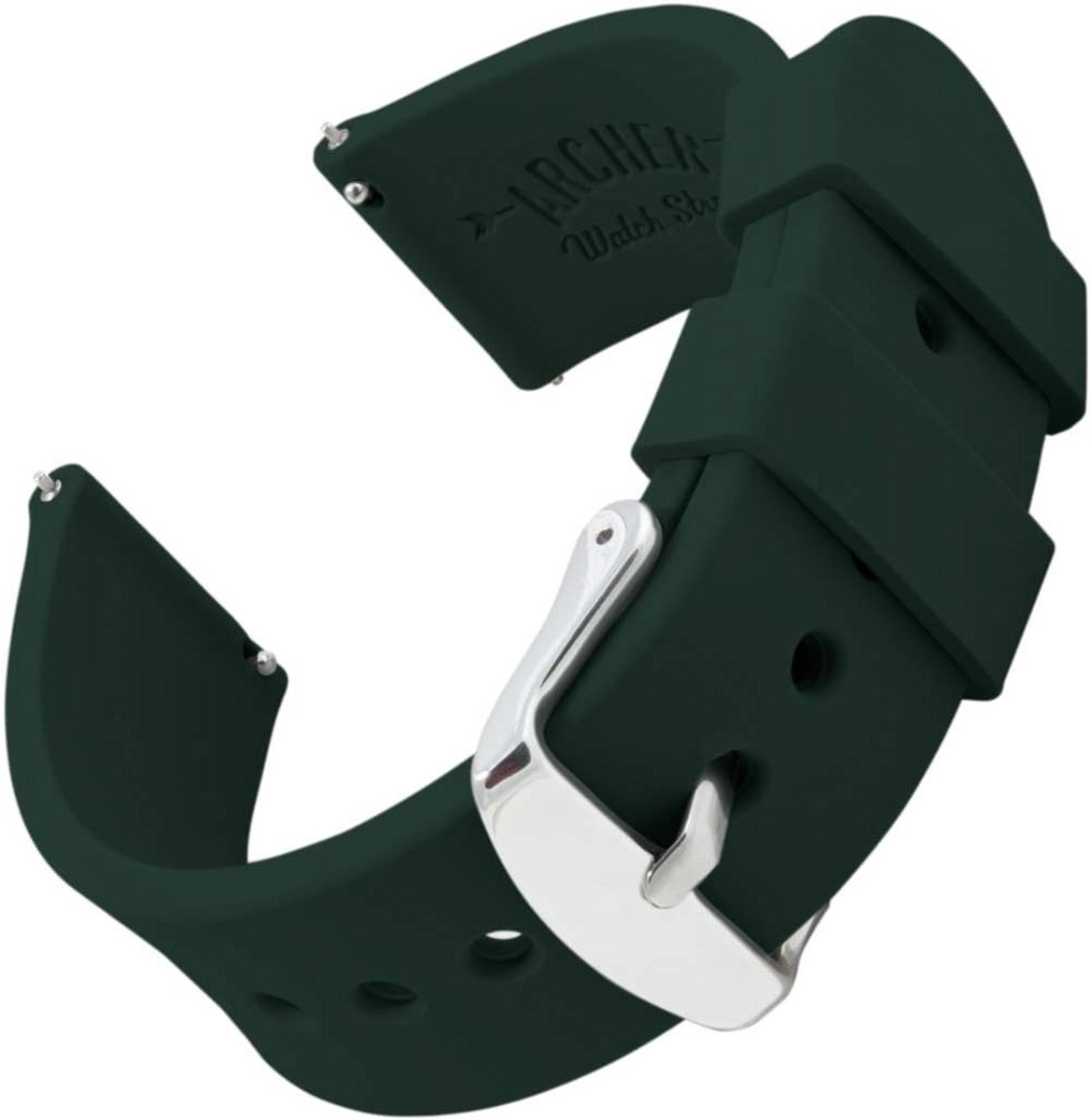 Zachte Siliconen Horlogeband met Quick Release - Universele Pasvorm voor Heren en Dames