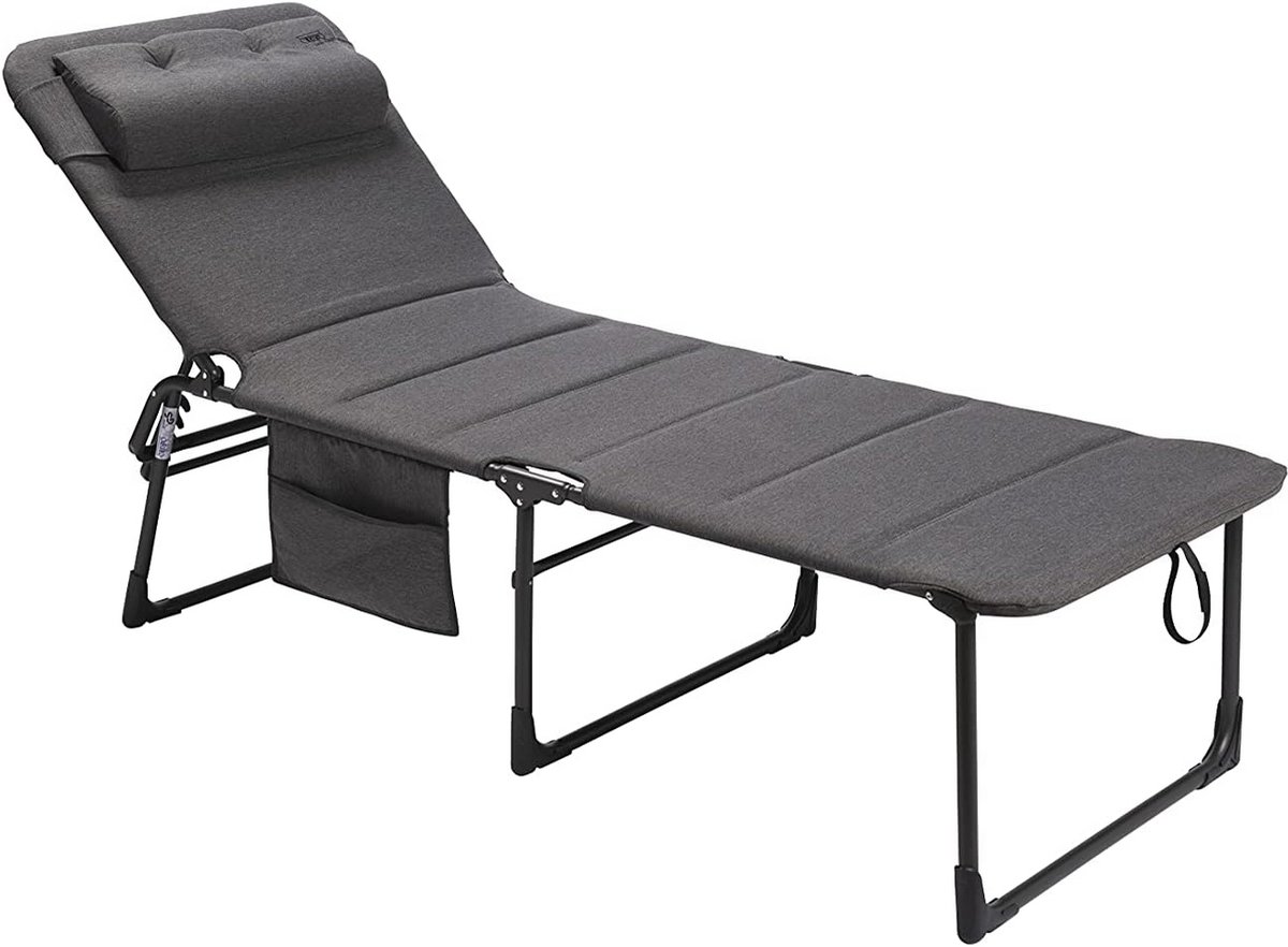 Lichte Aluminium Campingstoel en Tuinstoel - Comfortabele Voetenbank