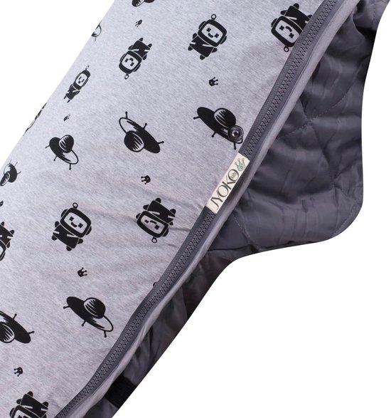 Voetenzak Kinderwagen - Babyzak - Baby Warm Houden - Zacht Teddyfleece - Universeel - Robot Space — afbeelding 4