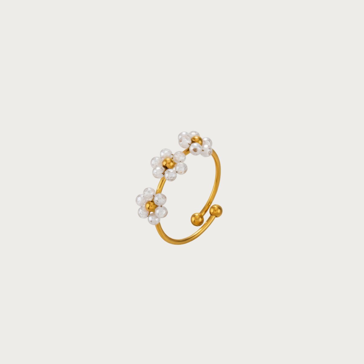 Triple Flower - Ring - Stainless Steel