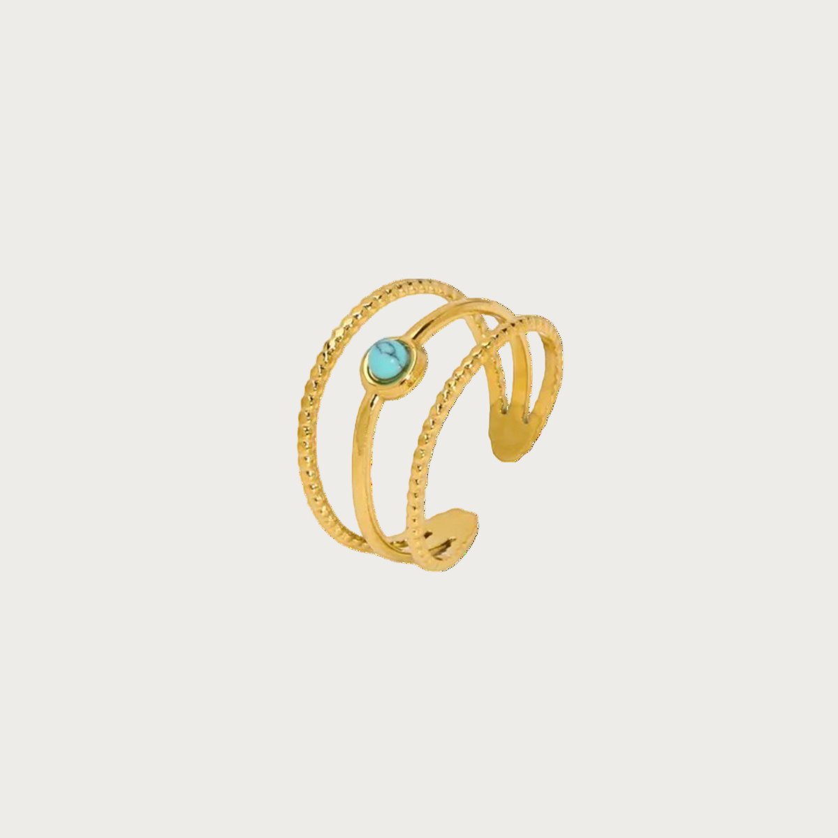 Aarya - Ring - Turquoise - Natuursteen - Stainless Steel