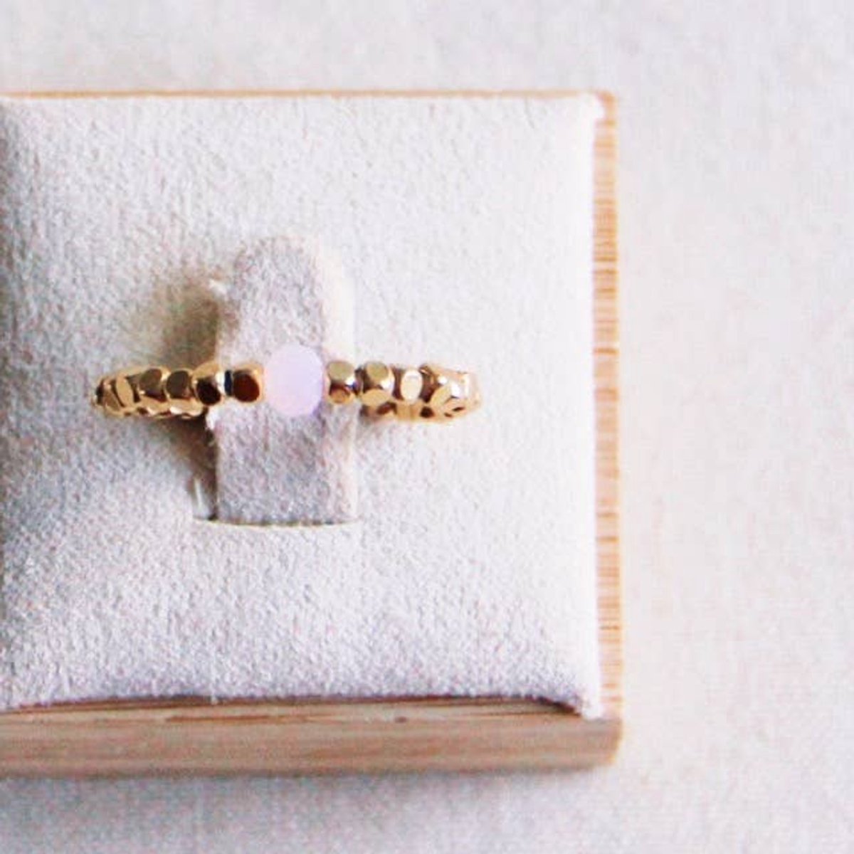 Cube Stone – Ring – Stainless Steel - -