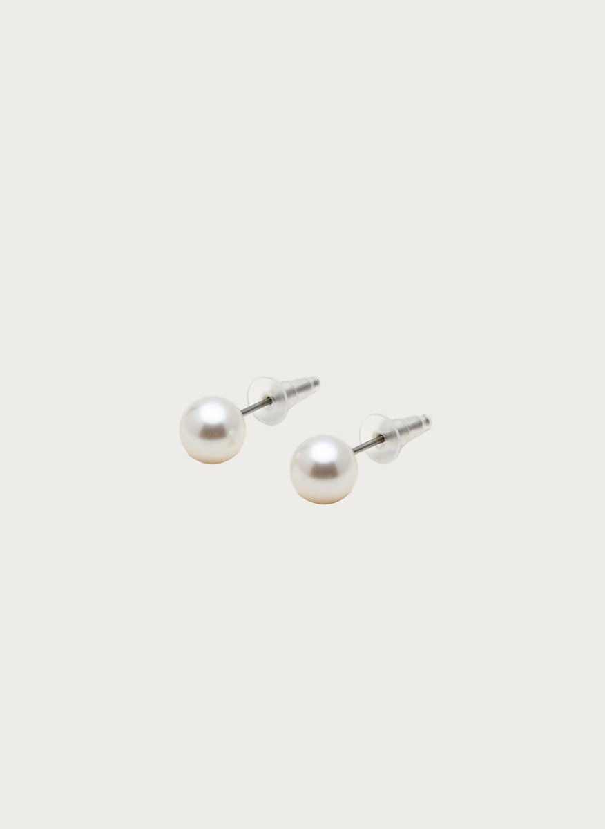 Isla – Classic Pearl Studs - Alloy