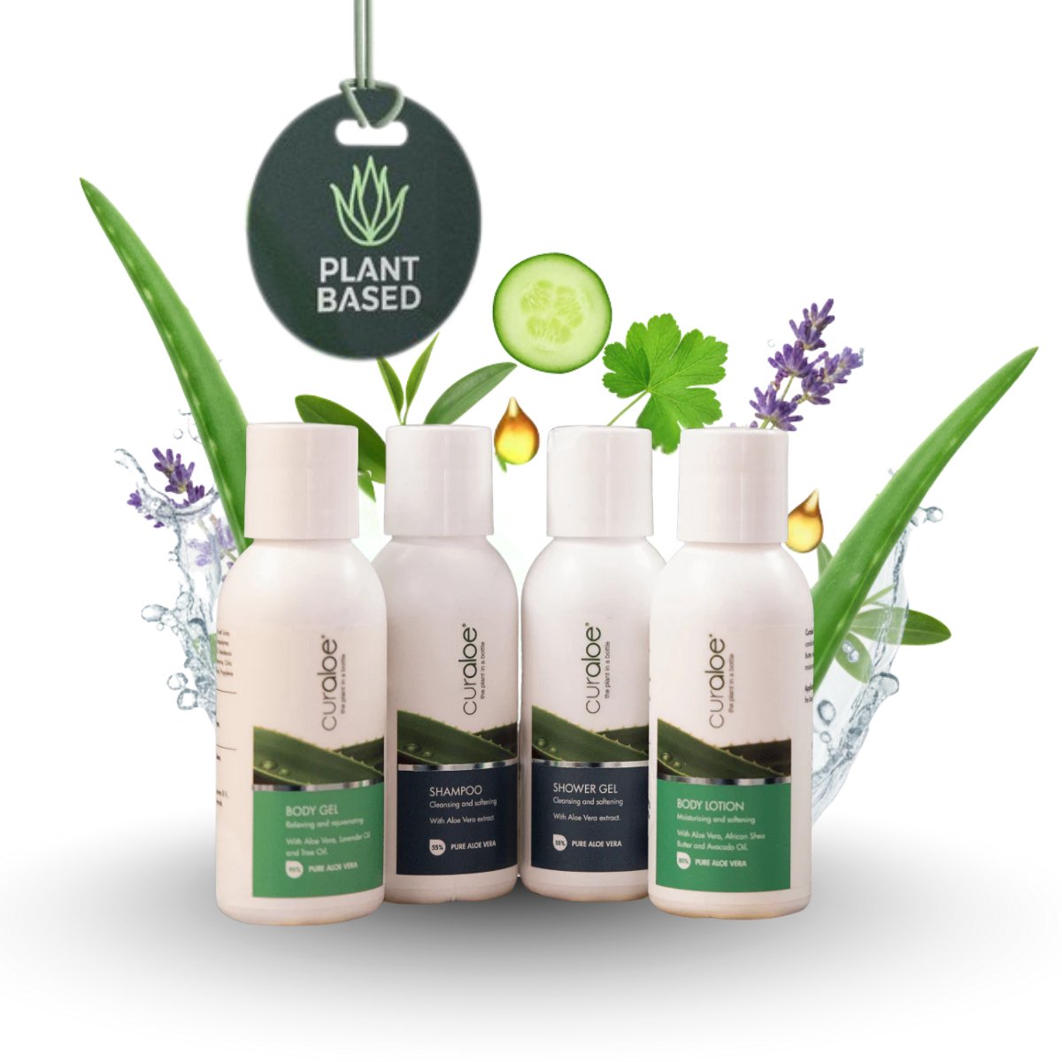 Curaloe Curacao Souvenir Box (Curaloe Mini's) - Body Gel - Body Lotion - Shampoo & Showergel - Pure Aloe Vera Travel Kit