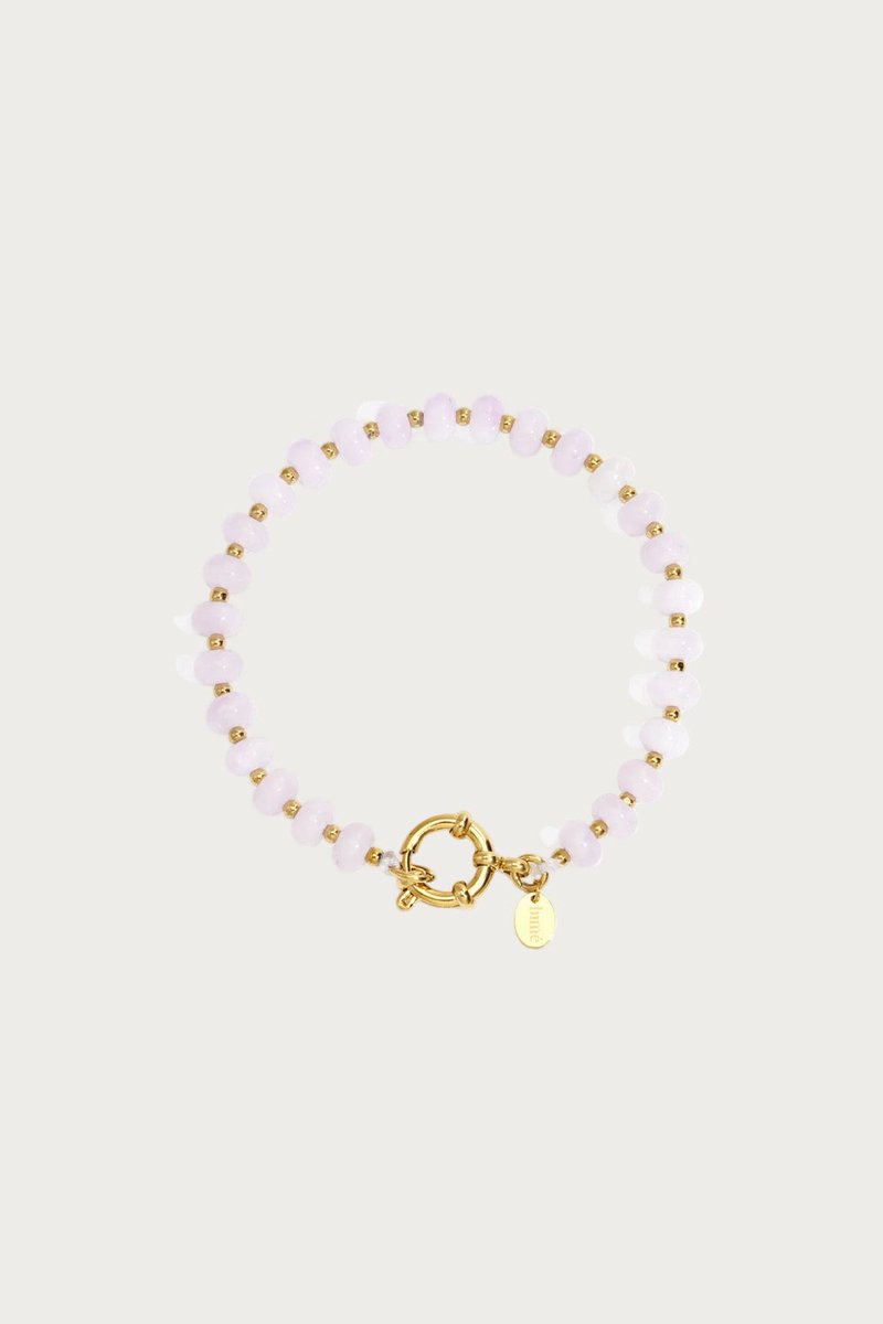 Clarisa - Armband - Natuursteen - Lichtroze