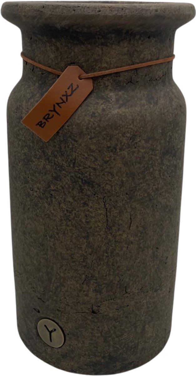 Brynxz - Vaas - Cylinder - With Neck - Majestic Brown - D.17 H.32 - M