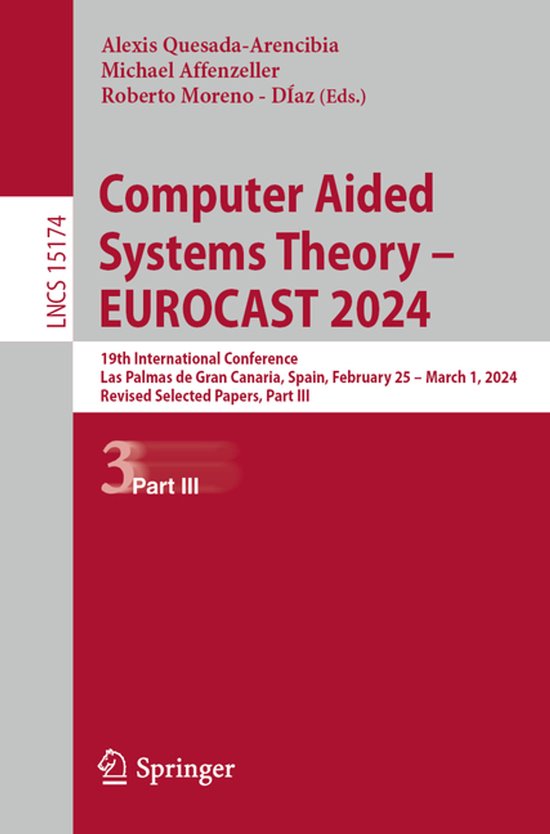 Lecture Notes in Computer Science15174- Computer Aided Syste ... - cover