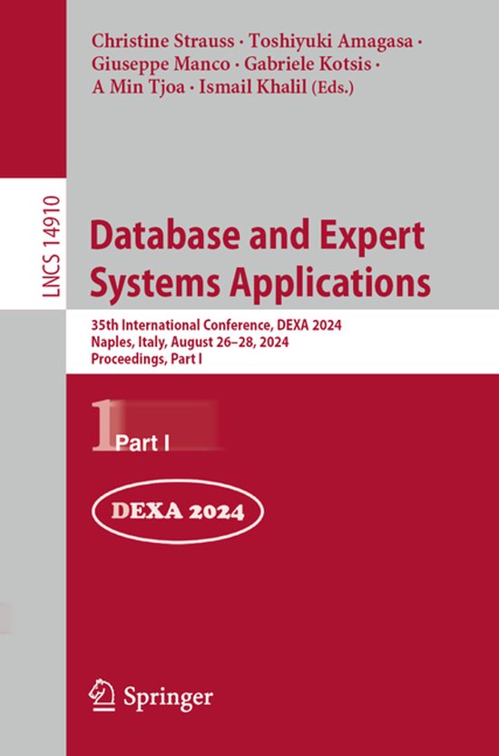 Lecture Notes in Computer Science14910- Database and Expert  ... - cover