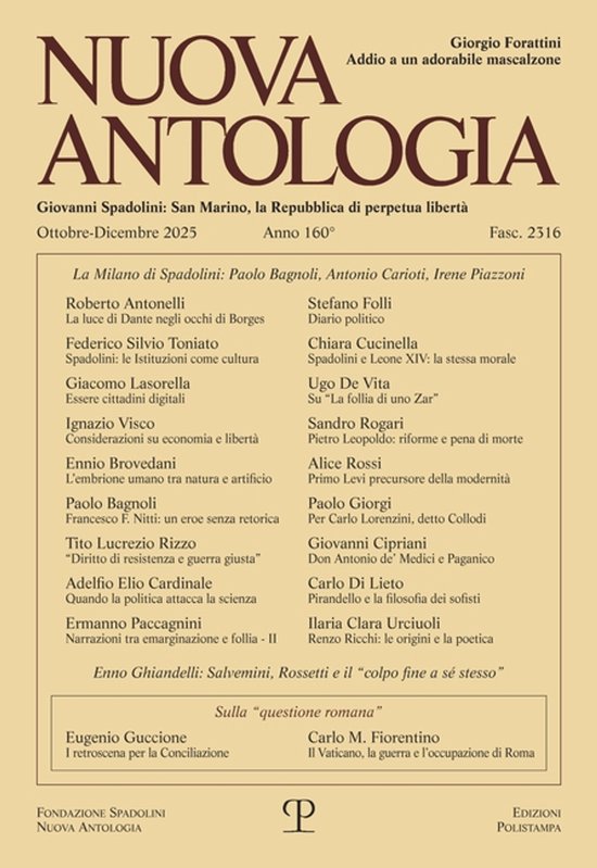 Nuova Antologia - A. CLX, N. 2316, Ottobre-Dicembre 2025 - cover