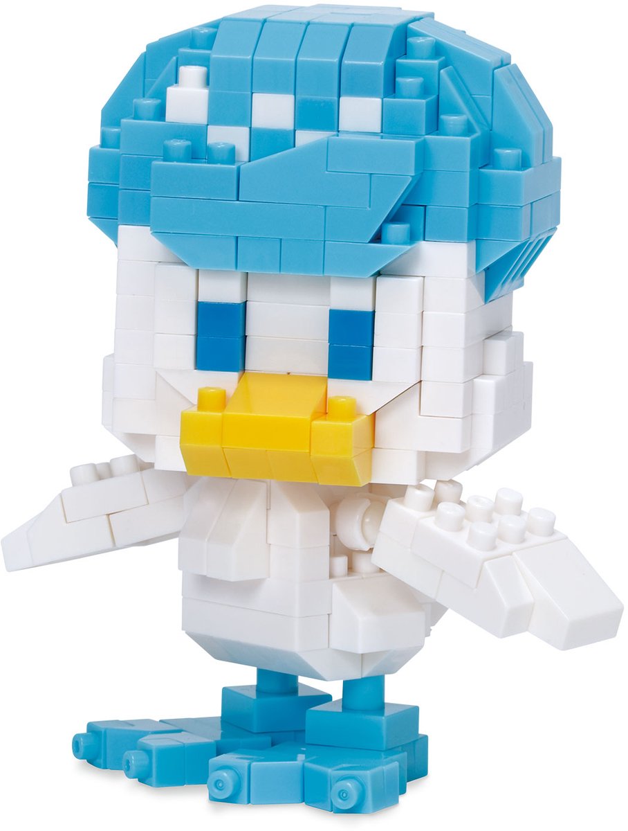 Bandai - Nanoblock - Kapsel (Quaxly) - Pokémon - Mini Pokemon Brick Figuur - Pokémon Pixel Hoofdtooi Figuur Bouwpakket - Speelgoed Kinderen 12+ Tiener Volwassenen - NBPM03