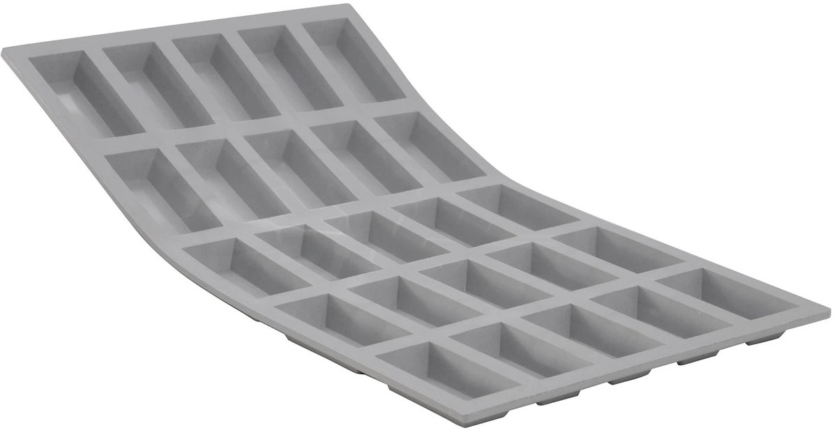 DeBuyer Elastomoule siliconen mal, 25 cakejes, 105 ml per stuk