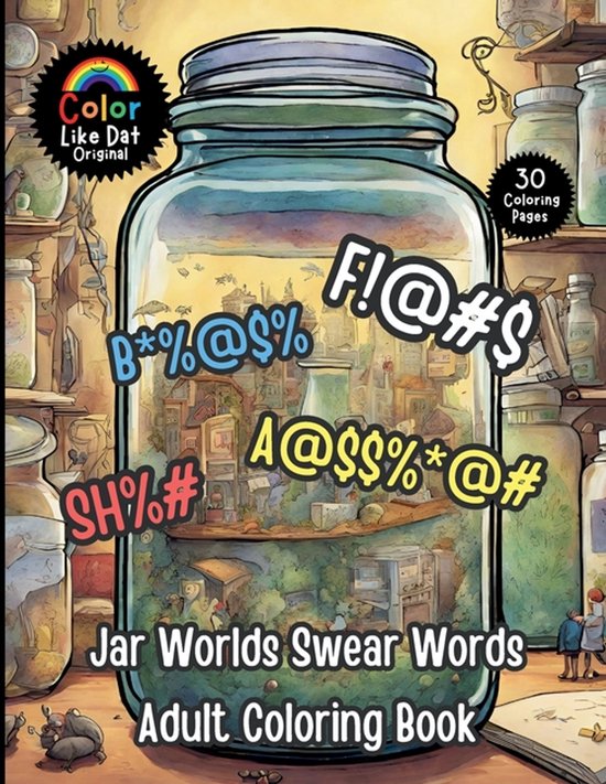 Jar Worlds Swear Words Adult Coloring Book - cover