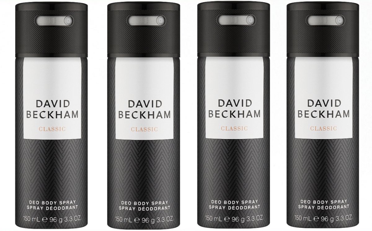 David Beckham - Classic Deodorant Spray 4 x 150 ml