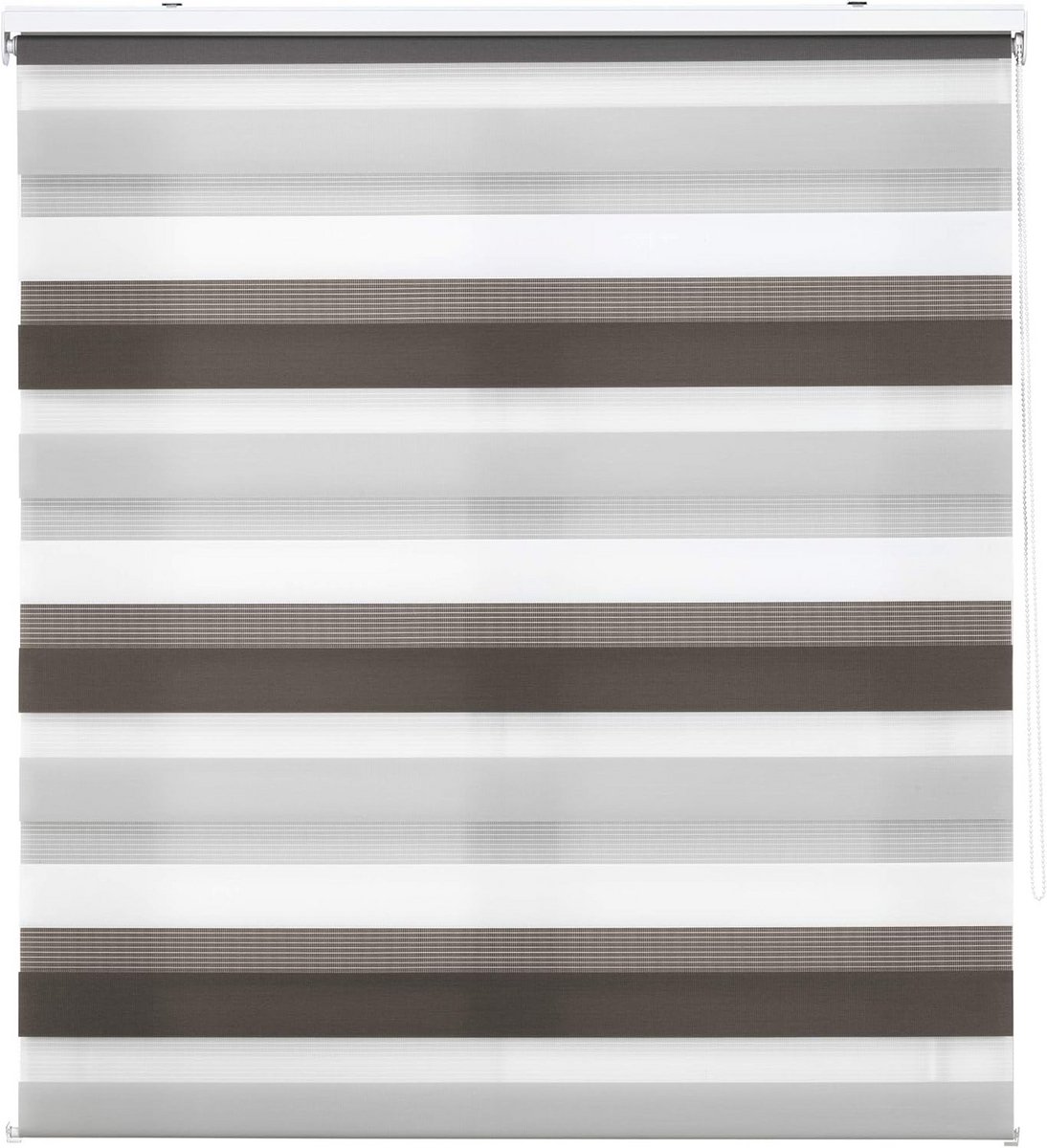 Dubbellaags Rolgordijn Dag en Nacht Bruin-Grijs 80x180 cm Lichtdoorlatend