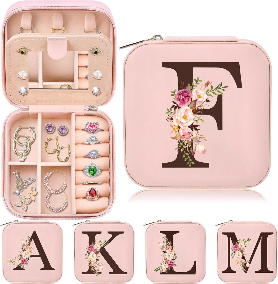 Reisgrootte Sieradendoos Organizer als Gepersonaliseerd Geschenk