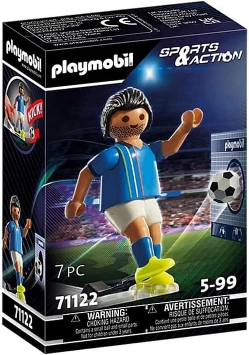 Voetballer Italië met Schietfunctie en Trainingswand - Speelgoed Actiefiguur vanaf 5 jaar