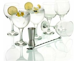 Borrelgarnituur Glas Set voor Gin & Tonic - 8 Delig