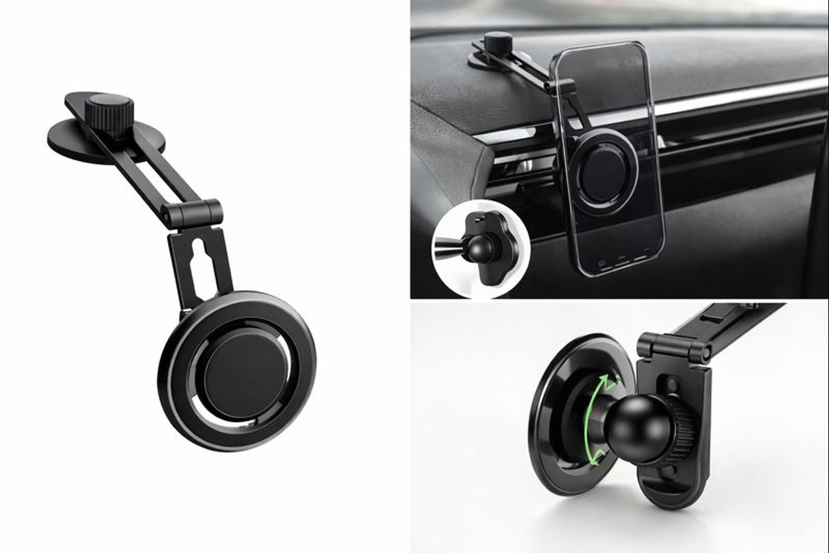 Magnetische Telefoonhouder Auto – 360° Draaibaar – Sterke Magneet – Universeel