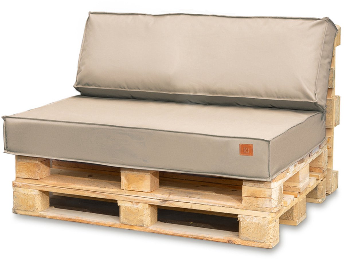 Blomster Outdoor - Tuinkussens Set voor Palletmeubels - Waterafstotend - Europallet - 120x80x15 cm