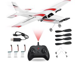 Nexar Bestuurbare Vliegtuig - RC Propellervliegtuig met Gyro Stabilisatie - Afstandsbestuurbaar Vliegtuig - voor Kinderen & Beginners - Incl. 3 Batterijen