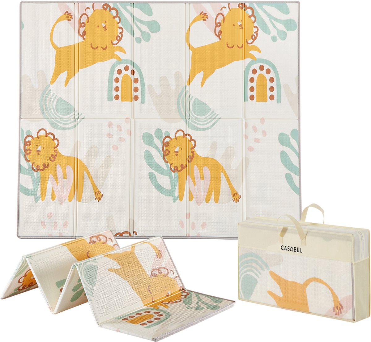 CASABEL Baby Speelmat, 180x150cm, Opvouwbare en Waterdichte Babymat met Leeuwendesign thumbnail 2