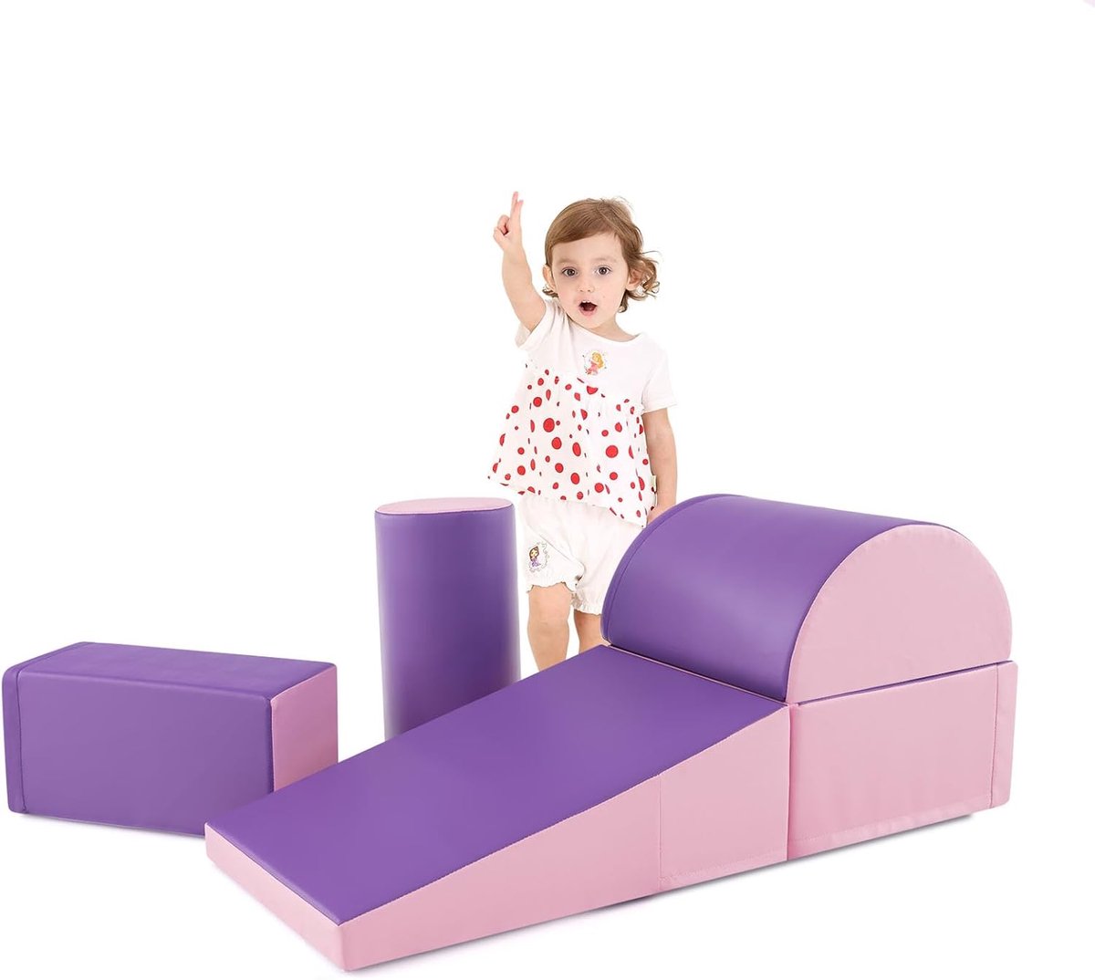 KOMFOTTEU 5 delig Schuimblokken EPE - Soft Play Foam Blokken - Reuze Bouwblokken - Montessori-klimblokken - voor kinderen