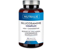Glucosamine Chondroitine MSM Complex - Incl. Collageen & Zink - Botten & Gewrichten Supplementen - Met Hyaluronzuur, Boswelia, Selenium - 120 Capsules - Nutralie