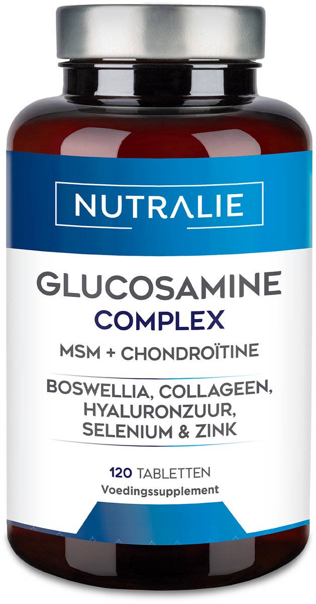 Glucosamine Chondroitine MSM Complex - Incl. Collageen & Zink - Botten & Gewrichten Supplementen - Met Hyaluronzuur, Boswelia, Selenium - 120 Capsules - Nutralie