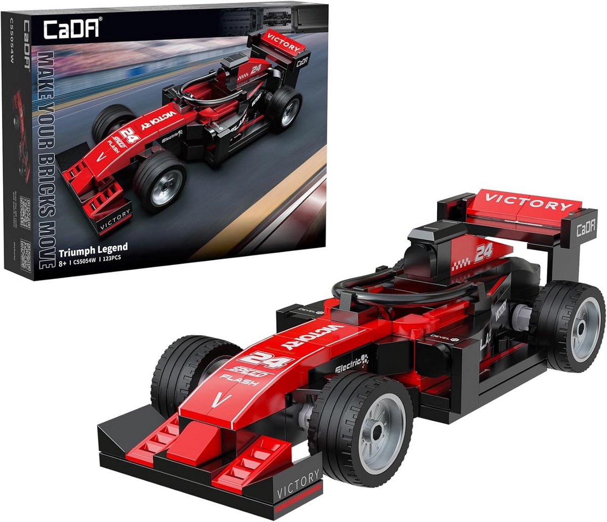Raceauto bouwpakket - 123 onderdelen - mechanisch - vanaf 8 jaar