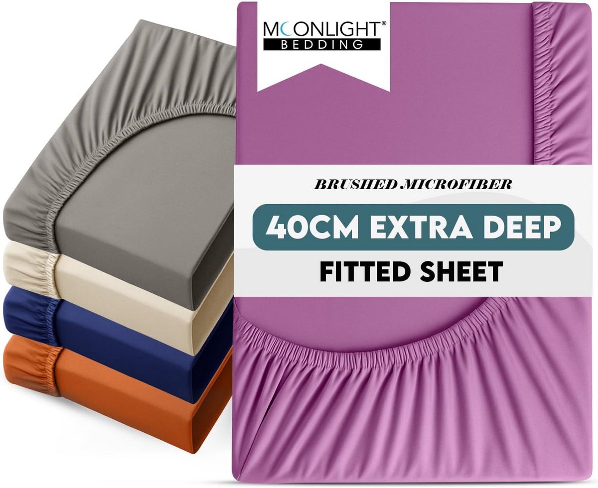 Hoeslaken 40 cm diepe hoeken - ultrazacht geborstelde microvezel - ademend & krimp- en kle