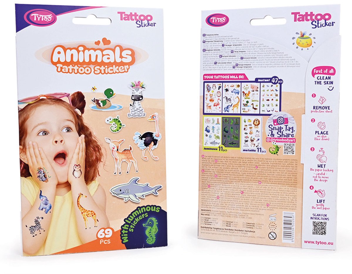 Tytoo Tytoo Tattoo Sticker - Dieren.