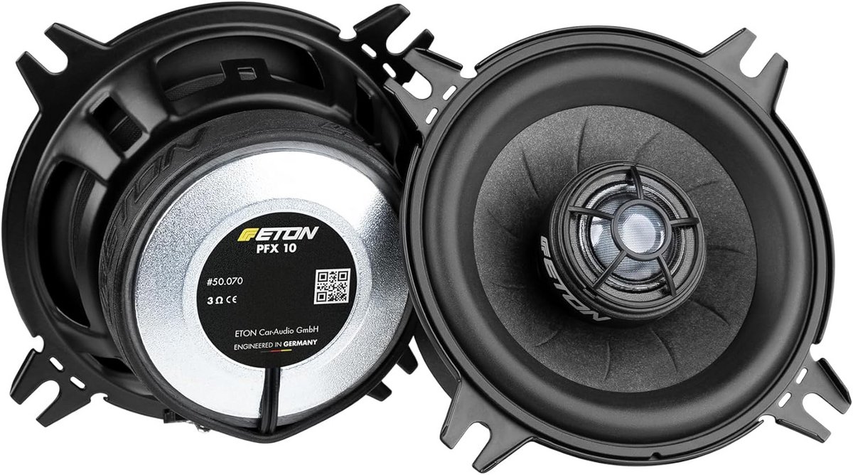 Krachtige 10 cm (4 inch) Auto Speakerset Coaxiaal - 2-weg Geluidssysteem 80W voor Auto, Camper en Bus