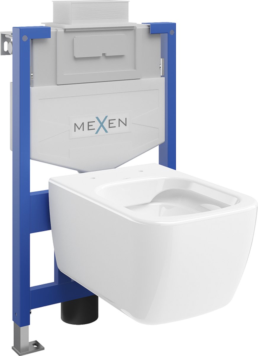 Mexen inbouwset WC frame Fenix XS-U met WC-pot Stella, wit glans - 6853368XX00