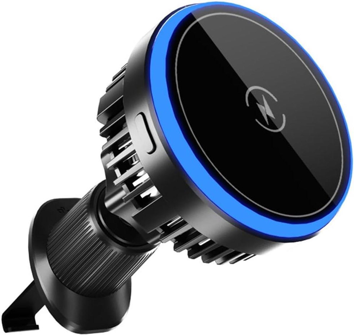 MK Stoer -Magnetische Auto Telefoonhouder Draadloze Oplader 15w - Luchtroosterhouder Met Rgb Licht 360° Verstelbare Snel Opladende Telefoonhouder - Universeel Geschikt voor Iphone 12-15