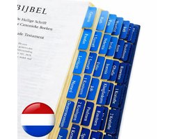 Bijbel tabsticker Nederlands Blauw zelfklevend 66 tabs - tabs papier – accessoires – bijbelstudie